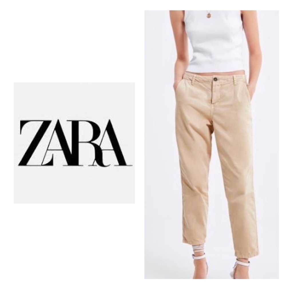 NWT Zara The New Chino Pants in Vintage Vanilla